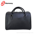 Lady's outdoor handbag black saffiano PU leather cosmetic bag